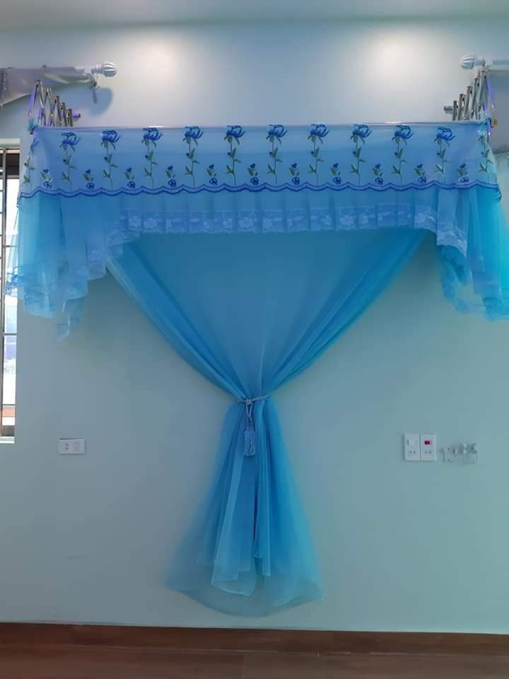 Màn khung xếp gọn phối ren kiểu- TRỌN BỘ