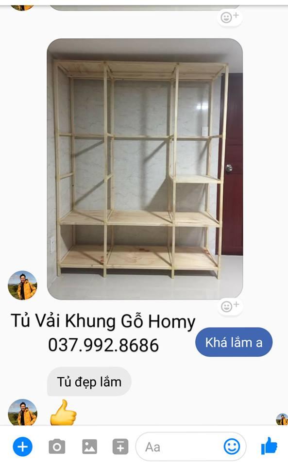 Kệ Gỗ treo quần áo cực chắc chắn Homy