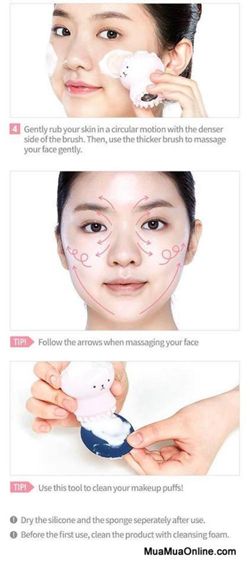 Cọ Rửa Mặt Và Masage Mặt Bạch Tuộc Cao Cấp