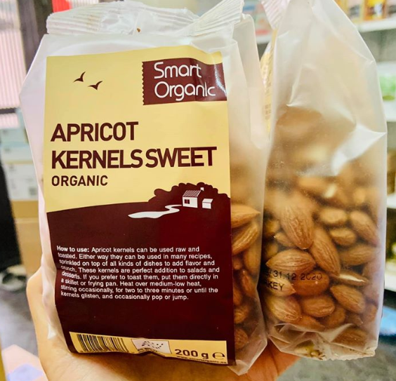 Nhân hạt mơ ngọt hữu cơ Smart Organic 200gr
