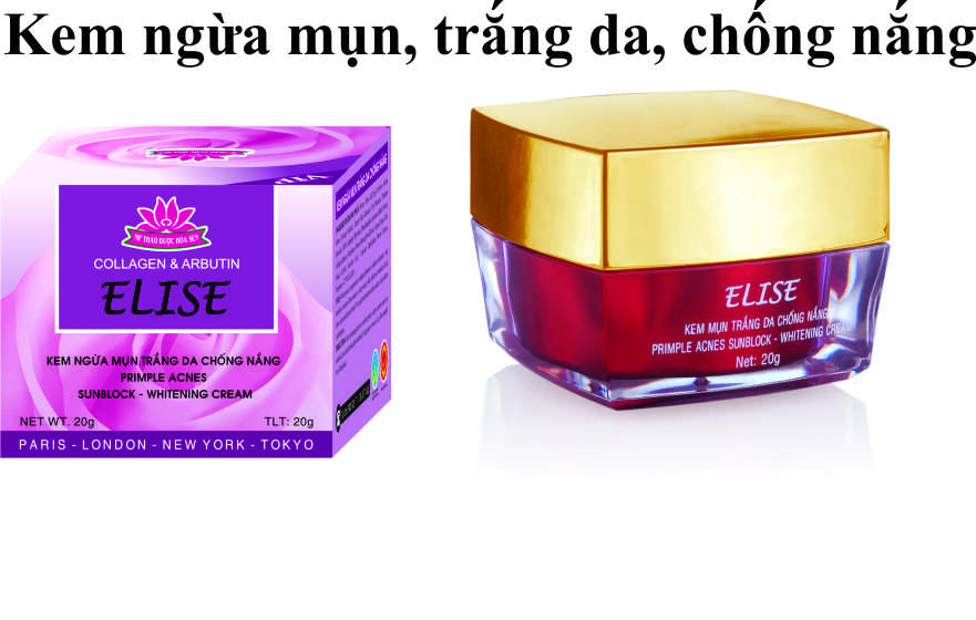 Elise kem ngừa mụn trắng da chống nắng 20g