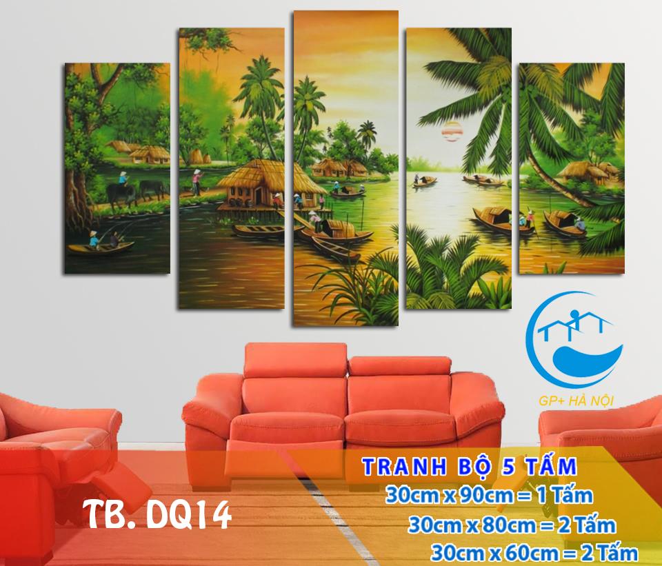 Tranh treo tường Đồng Quê 3D23/ gỗ nhập khẩu Hàn Quốc/ chống nước, chống ẩm mốc