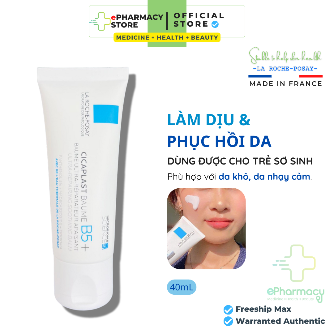 LA ROCHE POSAY Kem dưỡng B5+ LA ROCHE POSAY Cicaplast Baume B5+ Soothing Repairing Balm làm dịu phục hồi da