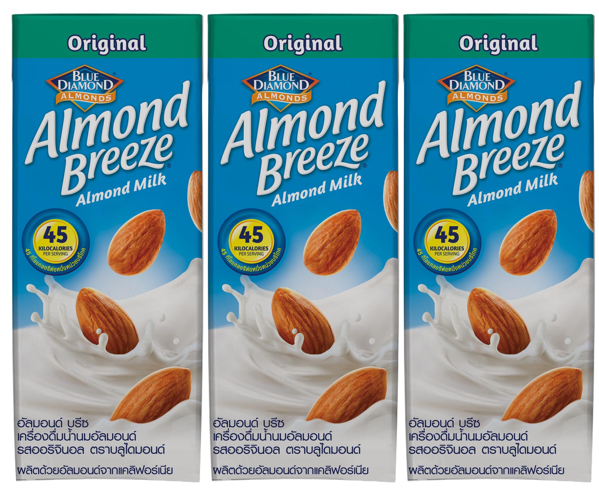Sữa hạt hạnh nhân ALMOND BREEZE NGUYÊN CHẤT 180ml (Lốc 3 sản phẩm)