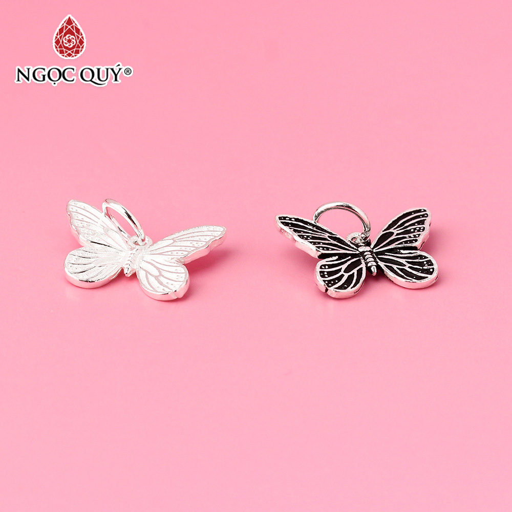 Charm bạc treo hình con bướm - Ngọc Quý
