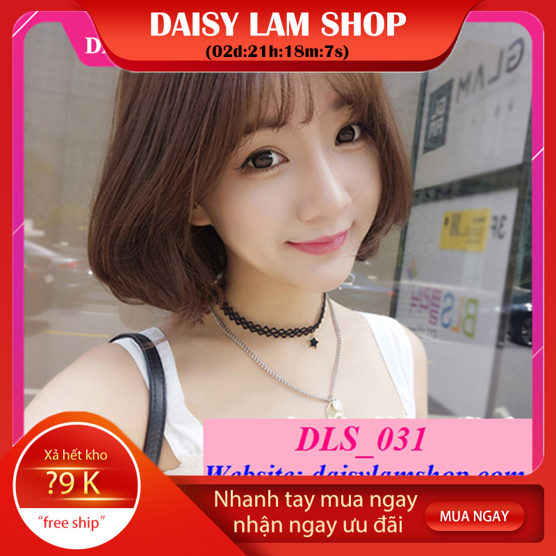 Tóc giả Vic ngắn Mái thưa Hàn Quốc S053 [ TẶNG TRÙM LƯỚI ]