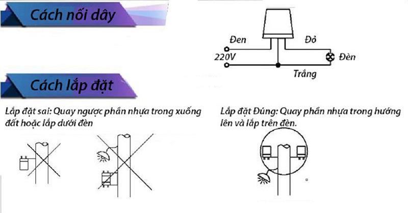 Cảm biến ánh sáng 220V 10A