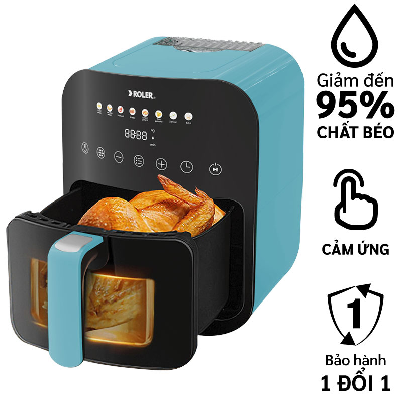 Nồi chiên không dầu điện tử đa năng kết hợp hơi nước steam 4l roler ra-3123a