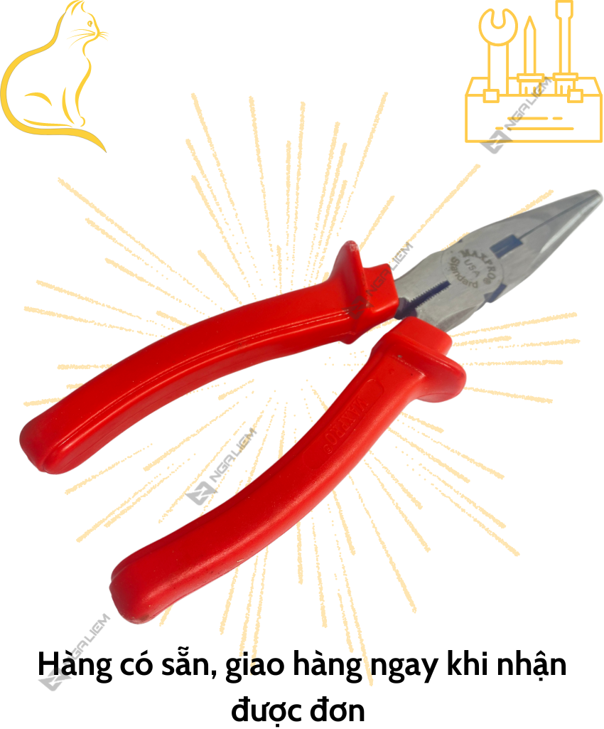 Needle-nose pliers red handle 8 ''Maxpro [quality goods]