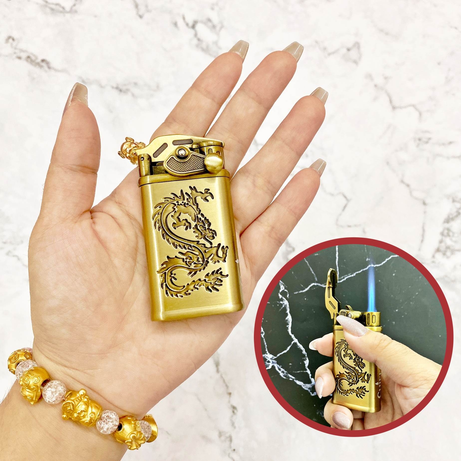 Bật lửa CF020 chief quan công búng tay đánh lửa - xài gas