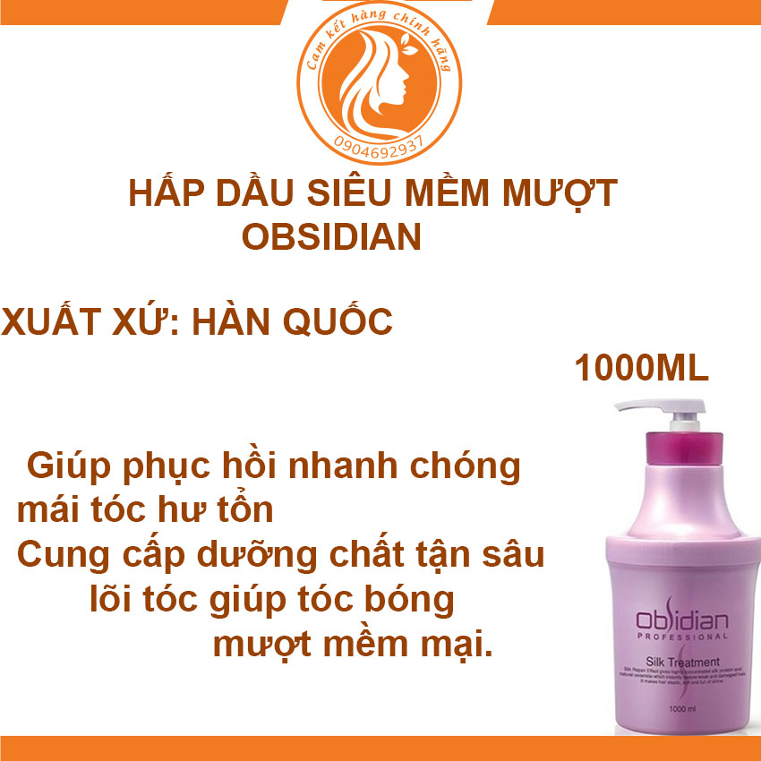 Hấp dầu siêu mềm mượt dành cho tóc hư tổn Obsidian