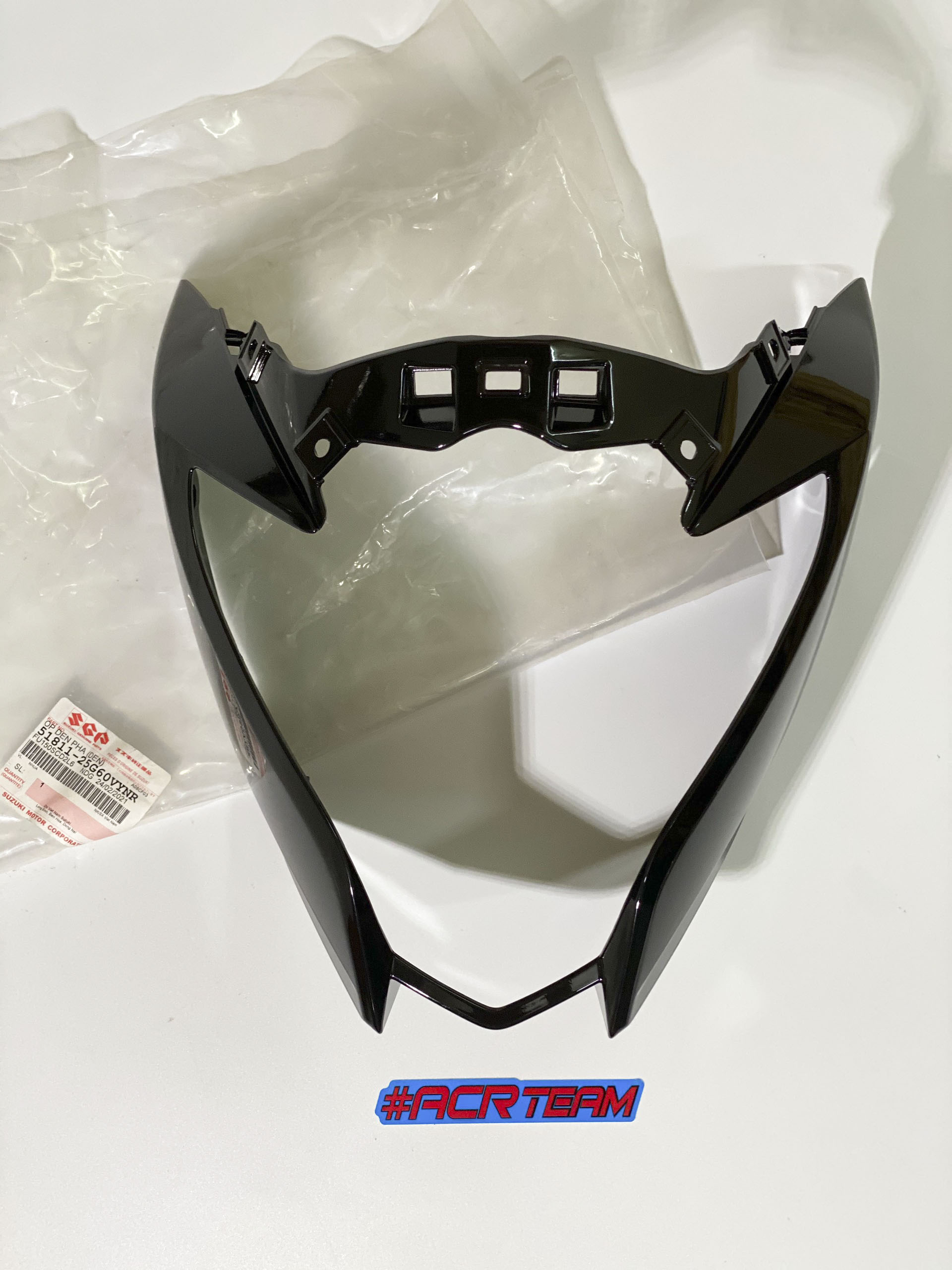 Ốp Đầu Đèn / Ốp Đèn Pha (Đen Bóng) - Raider Xăng Cơ