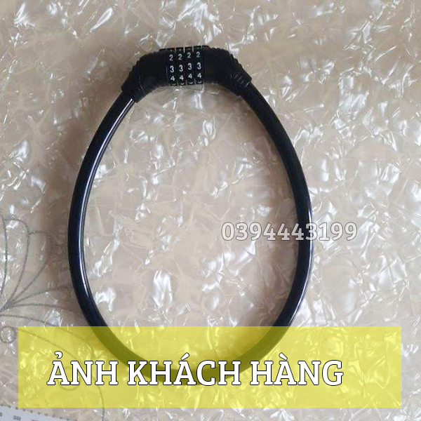 Khóa dây số chống trộm Xe đạp 4 số đổi được mật khẩu