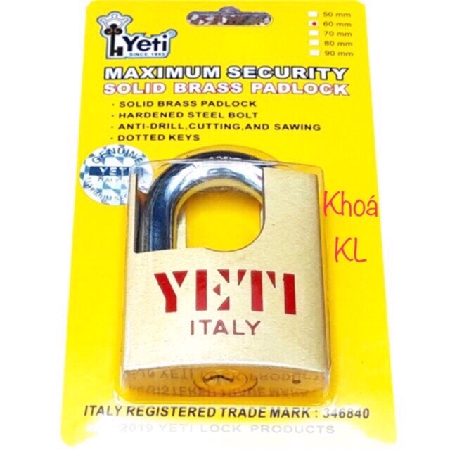 [HCM]Khoá YETI 6 phân chống cắt chìa khoá vi tính