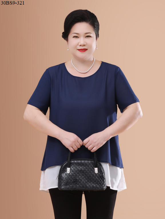 Áo kiểu voan trung niên bigsize cao cấp BS9-321