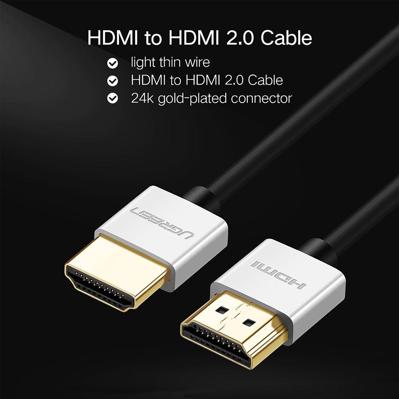 Dây cáp HDMI 2.0 dài 5m Ugreen 50304 hỗ trợ 4K