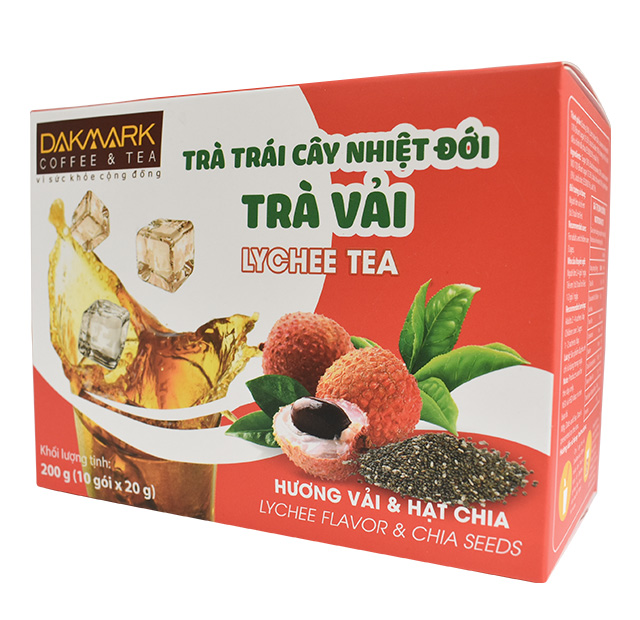 Trà hòa tan Vải hạt Chia DakMark