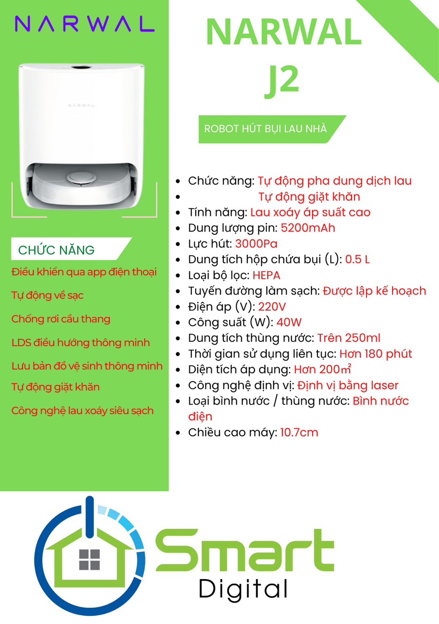 Robot Hút Bụi Narwal J2