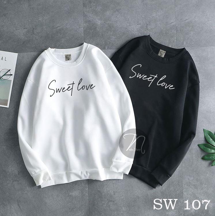 ÁO ĐÔI SWEATER IN HÌNH , CHỮ