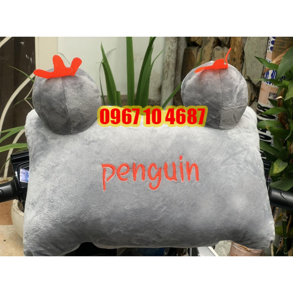 [HCM]Gối đi xe máy 2 đầu - chim cánh cụt