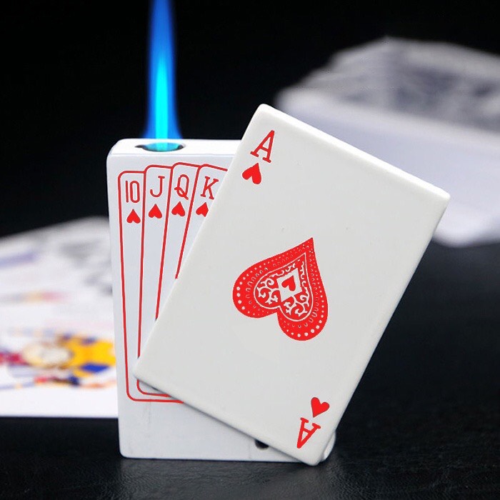 Hộp Quẹt Bật Lửa khò lá bài Át cơ