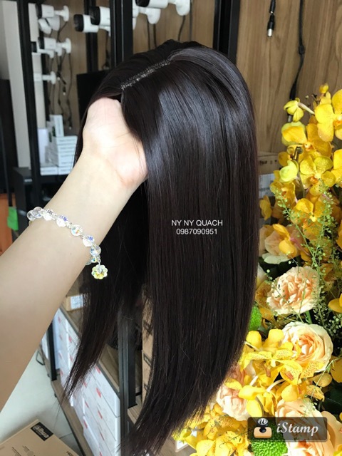 Tóc che hói/ Tóc giả che hói mái dài- tơ cao cấp