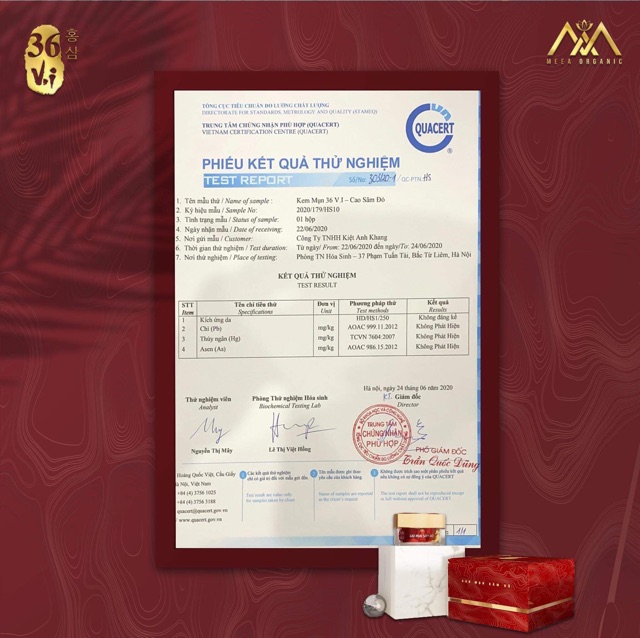 [HCM](CHÍNH HÃNG) CAO MỤN SÂM ĐỎ 36 VỊ MEE ORGANICS