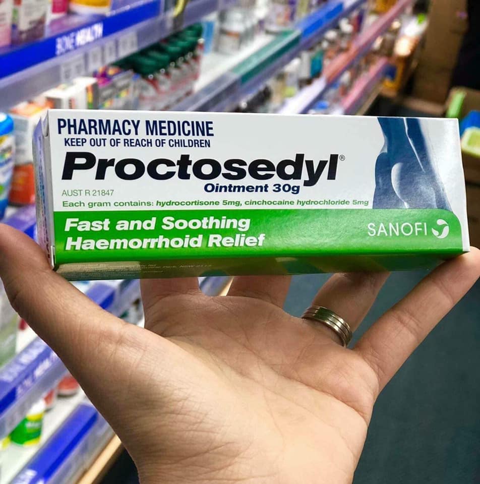 Bill Úc Kem trĩ Proctosedyl Ointment 30g