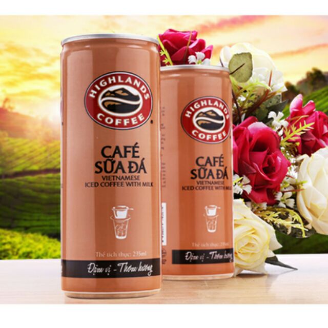 Lốc 6 Lon Highlands Cà Phê Sữa Lon 185ml