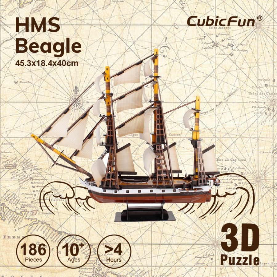 Mô hình giấy 3D CubicFun - HMS Beagle T4027h