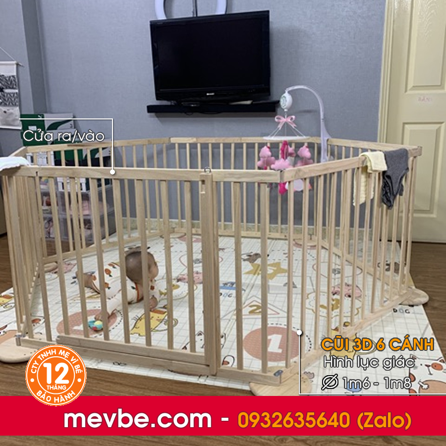 Cũi 3d 6 cánh xuất khẩu - Mẹ Vì Bé