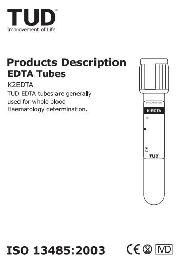 Ống nghiệm lấy máu TUD EDTA K2 2ml