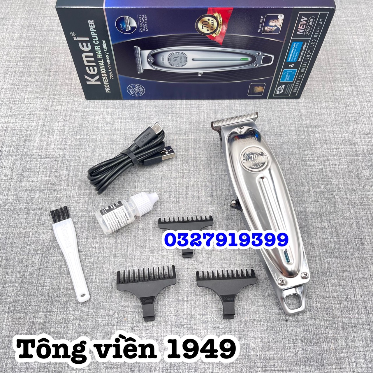Tông đơ chấn viền Kemei 1949 mài chuốt