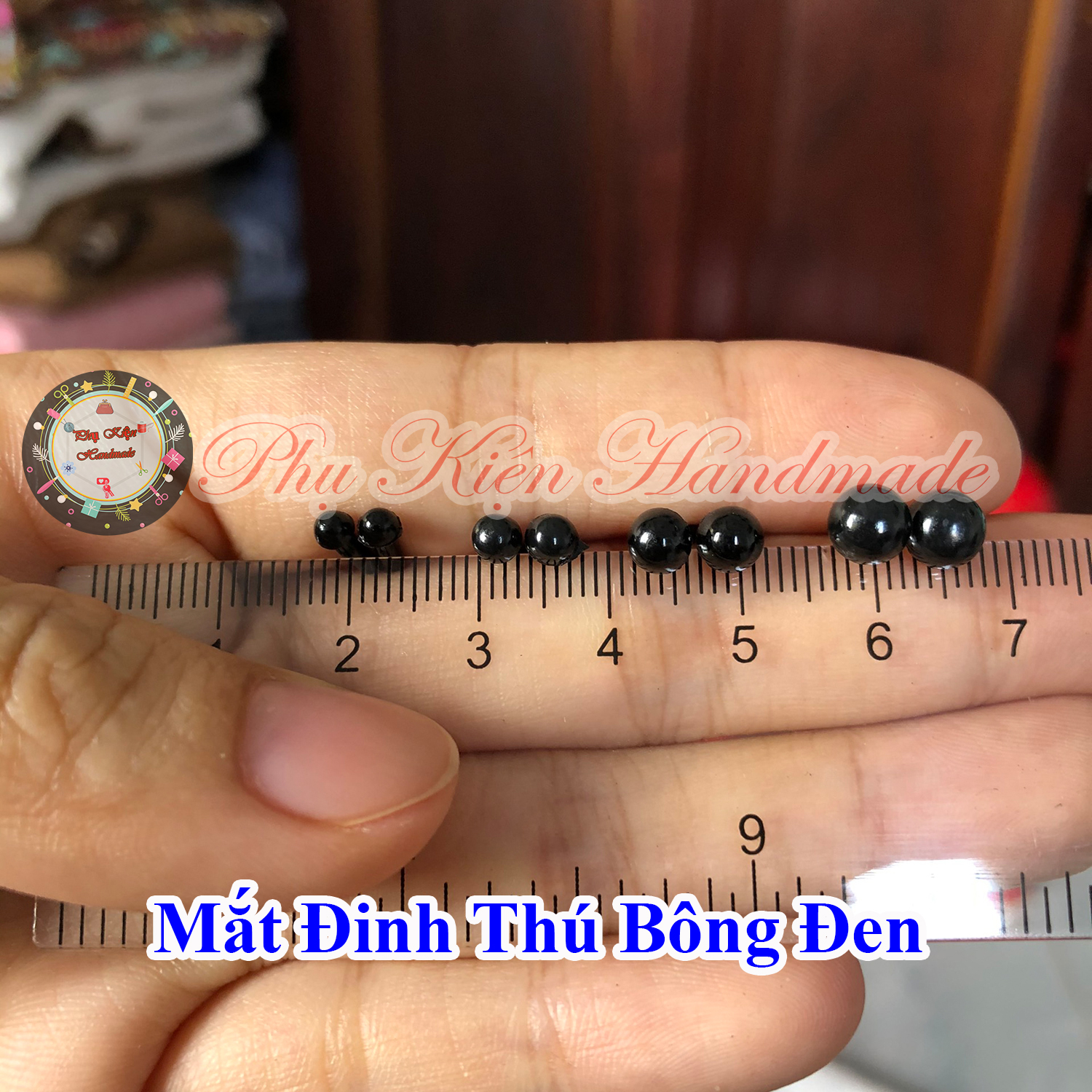 Mắt đinh thú bông đen 6k/10 cặp