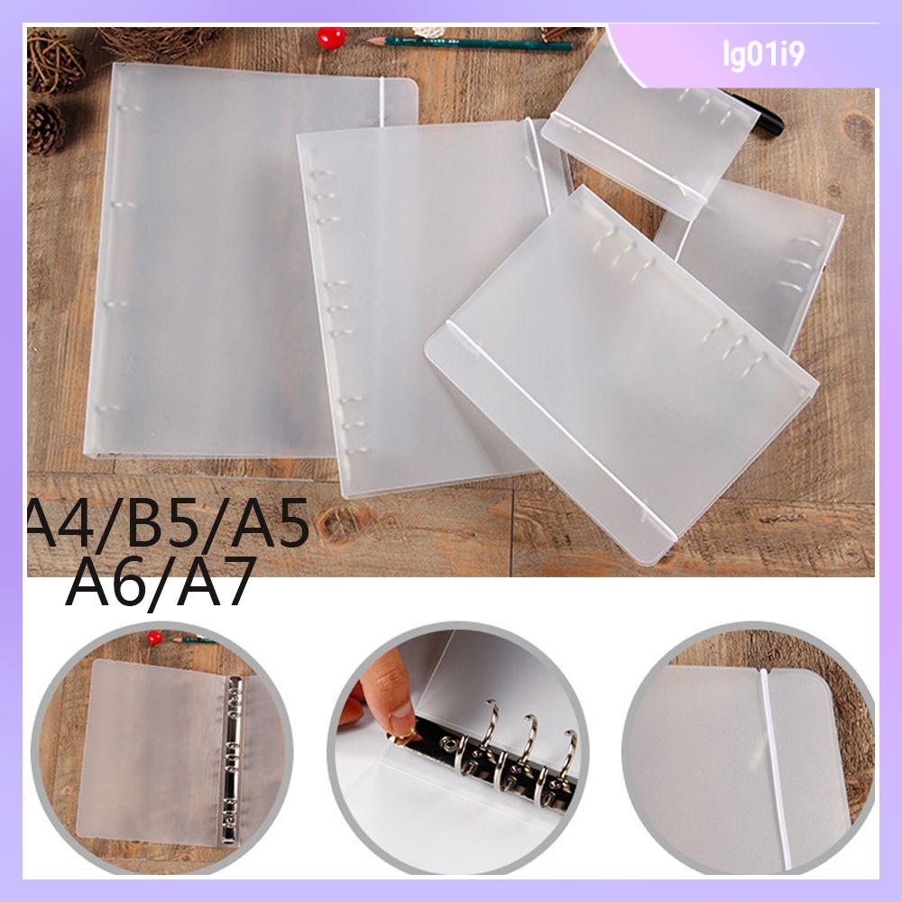 1Pc Ring Binder Matte Transparent A4/B5/A5/A6/A7 Loose-Leaf Notebook Case Ring Binder Notebook Shell File Folder Office School Supplies