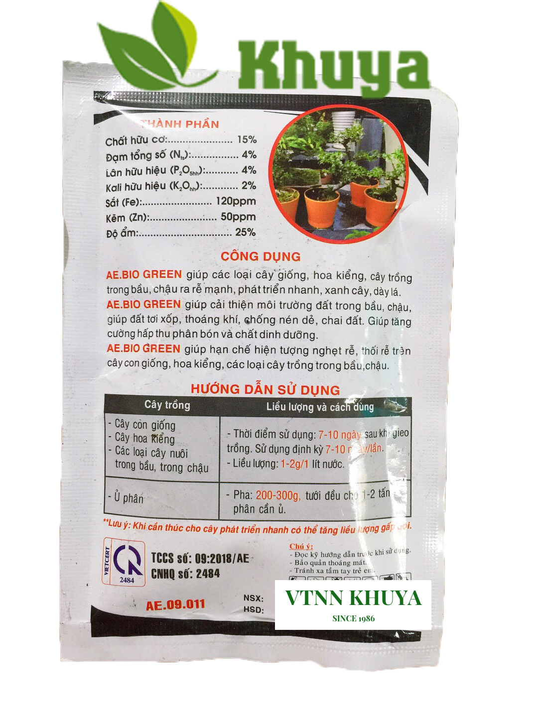 Phân bón hữu cơ khoáng Sâm Đất Ra rễ Cực Mạnh 50gr