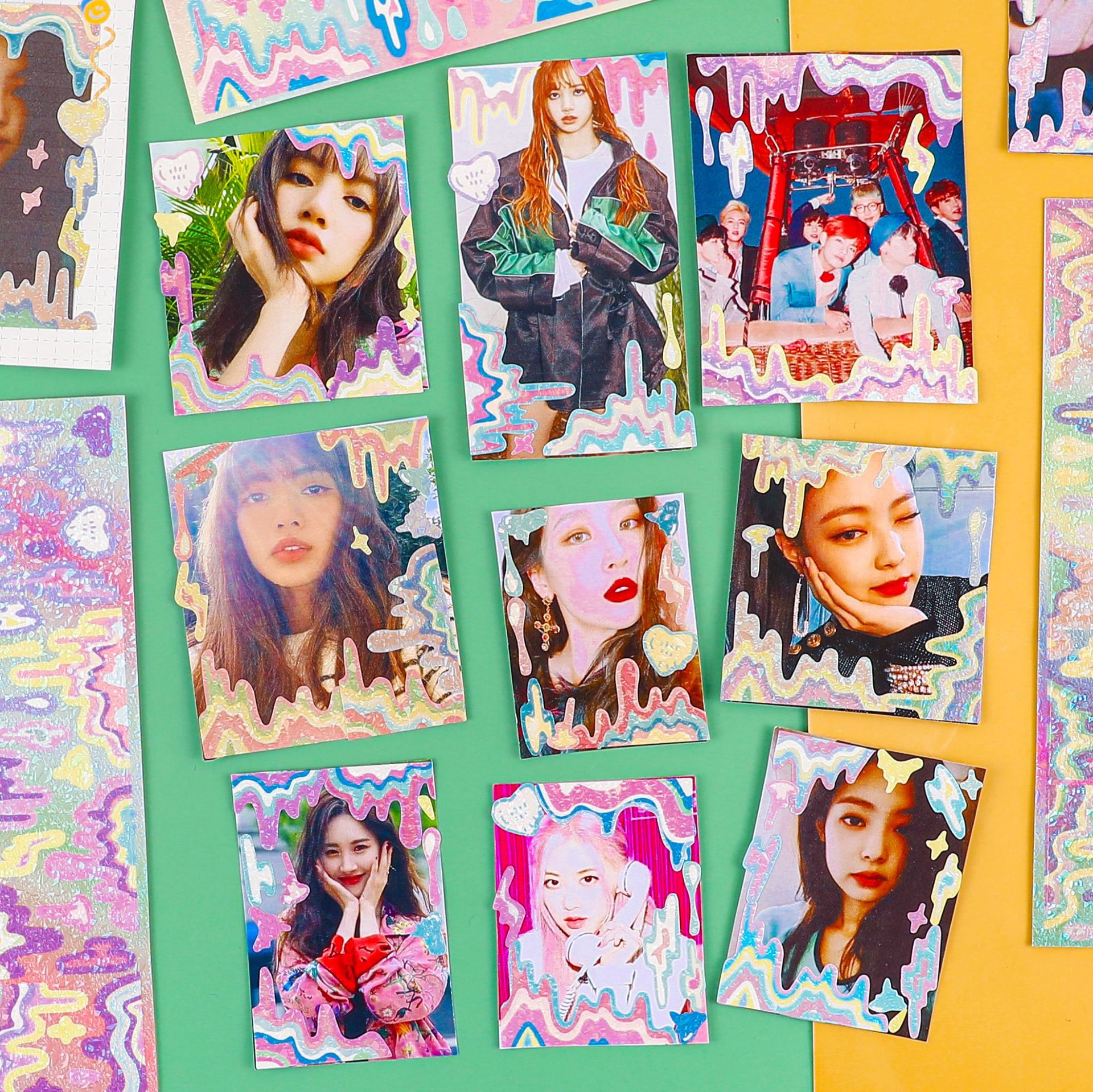 Sticker trang trí Toploader hàn quốc tan chảy