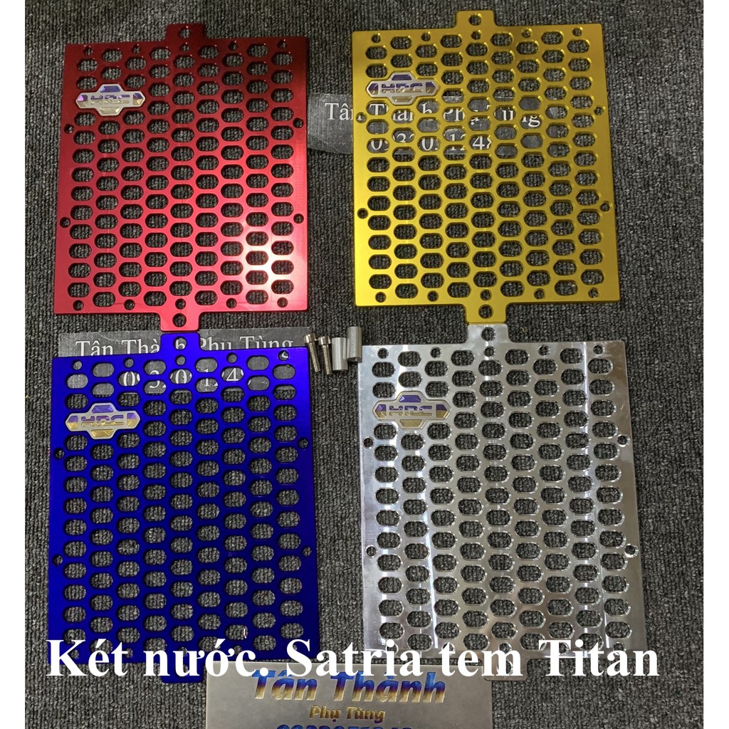 Két nước satria-raider fi nhôm cnc kèm tem titan hrc