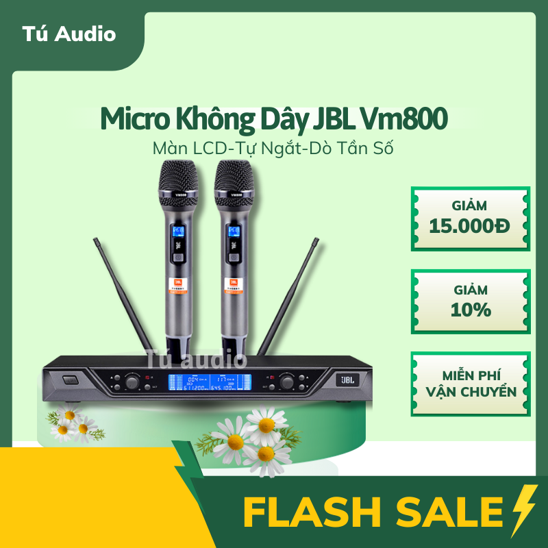 Micro không dây JBL cao cấp VM800 - Hàng nhập khẩu