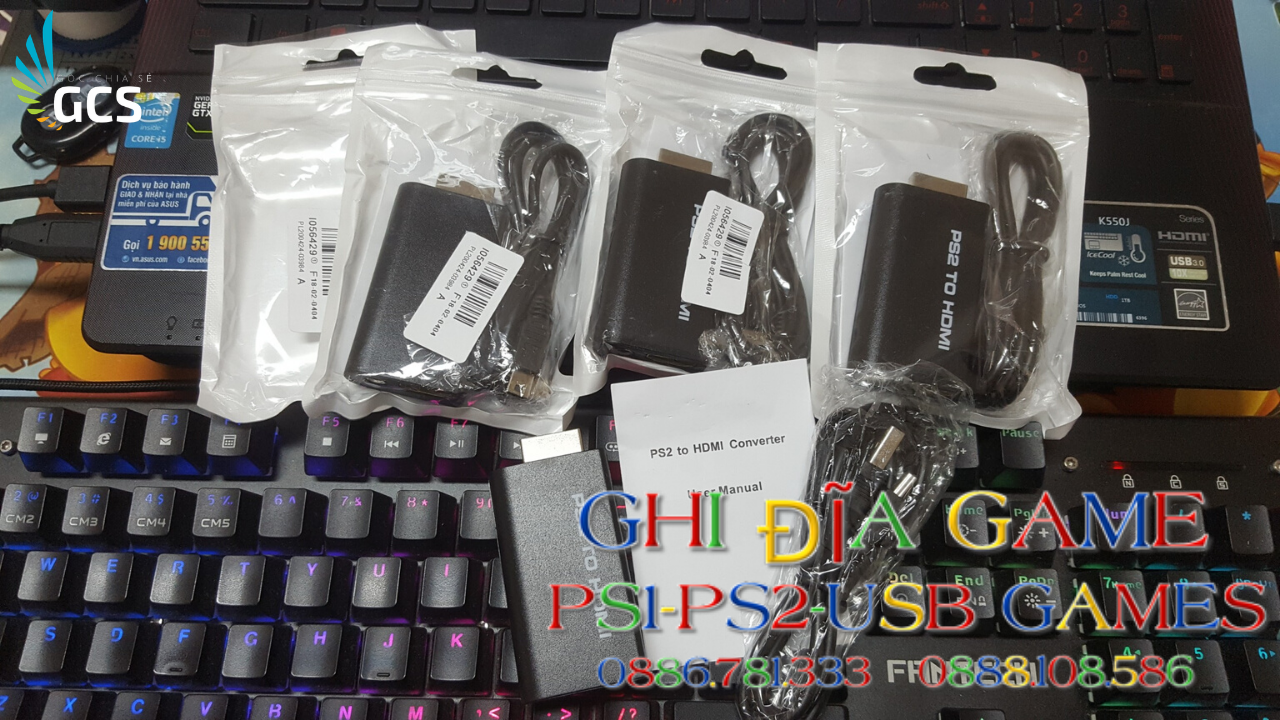 PS2 To HDMI - Cổng Kết Nối HDMI Cho Máy PS2