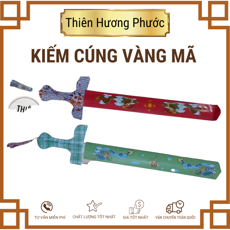 1 cây Vàng mã cung và tên giấy cúng