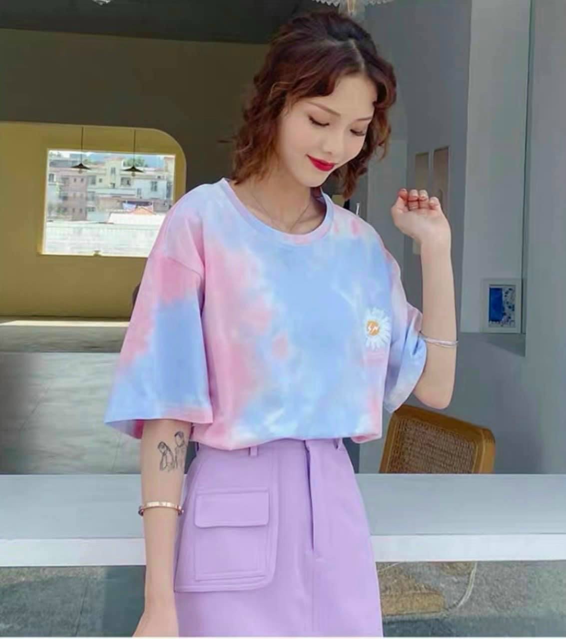 ÁO THUN LOANG HOA CÚC FORM RỘNG CỰC CUTE