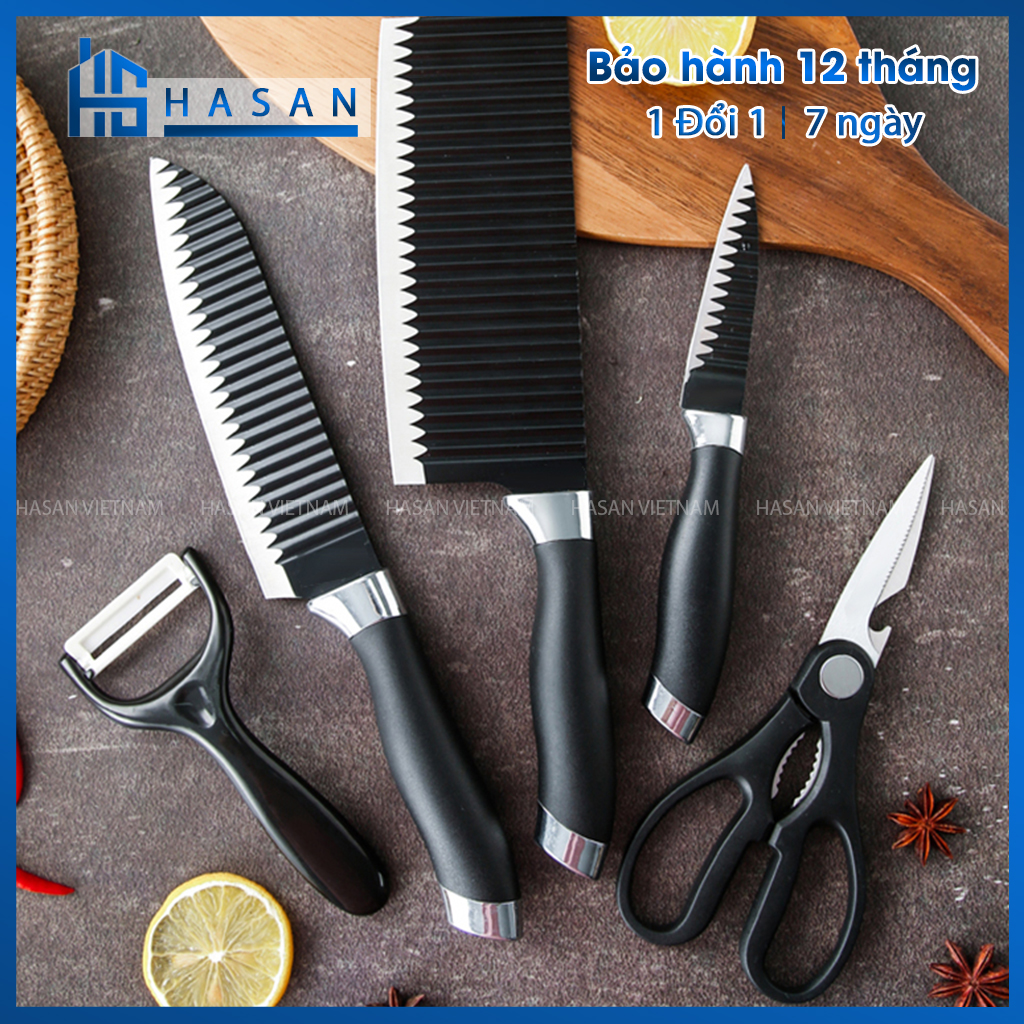 BÁO GIÁ Dao Làm Bếp Nhật Bản | Shopee Lazada Sendo Tiki mới nhất 72 Bộ Dao Làm Bếp Nhật Bản ASAKH 6 Món Cao Cấp - Bộ Dao Làm Nhà Bếp Nội Địa Nhật Bản Chính Hãng - HASAN Việt Nam