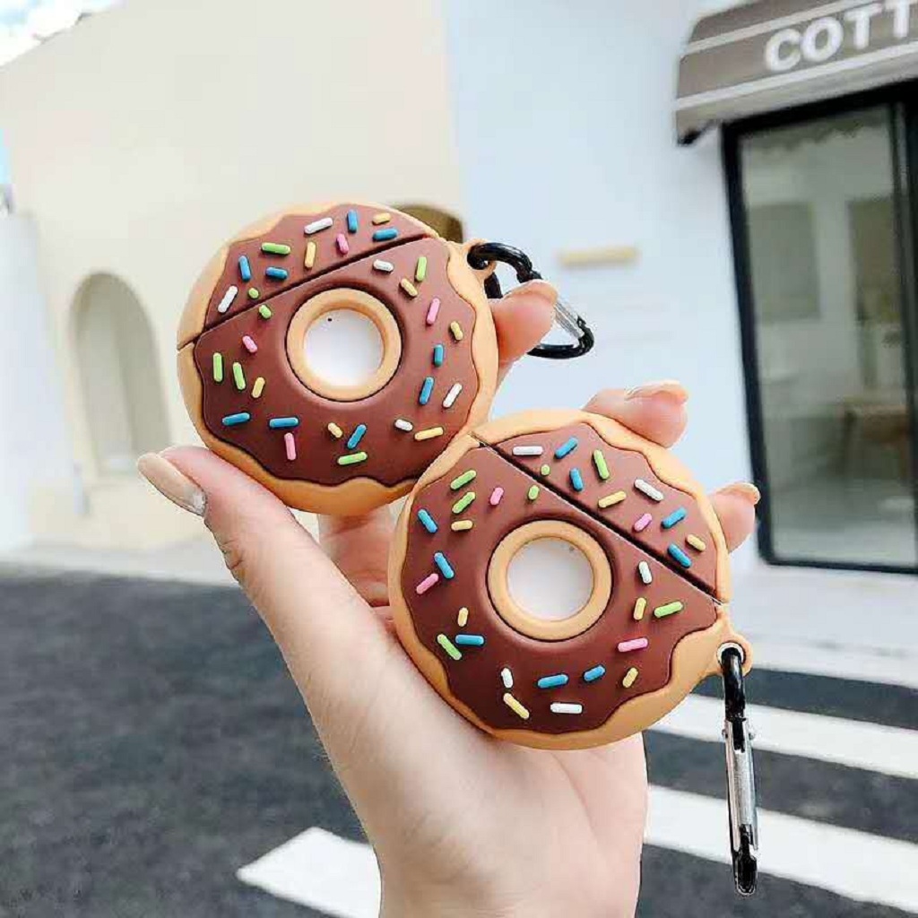 Airpods case ⚡freeship ⚡ vỏ bọc airpods bánh donut case tai nghe không dây airpods 1/ 2/ i12/ pro