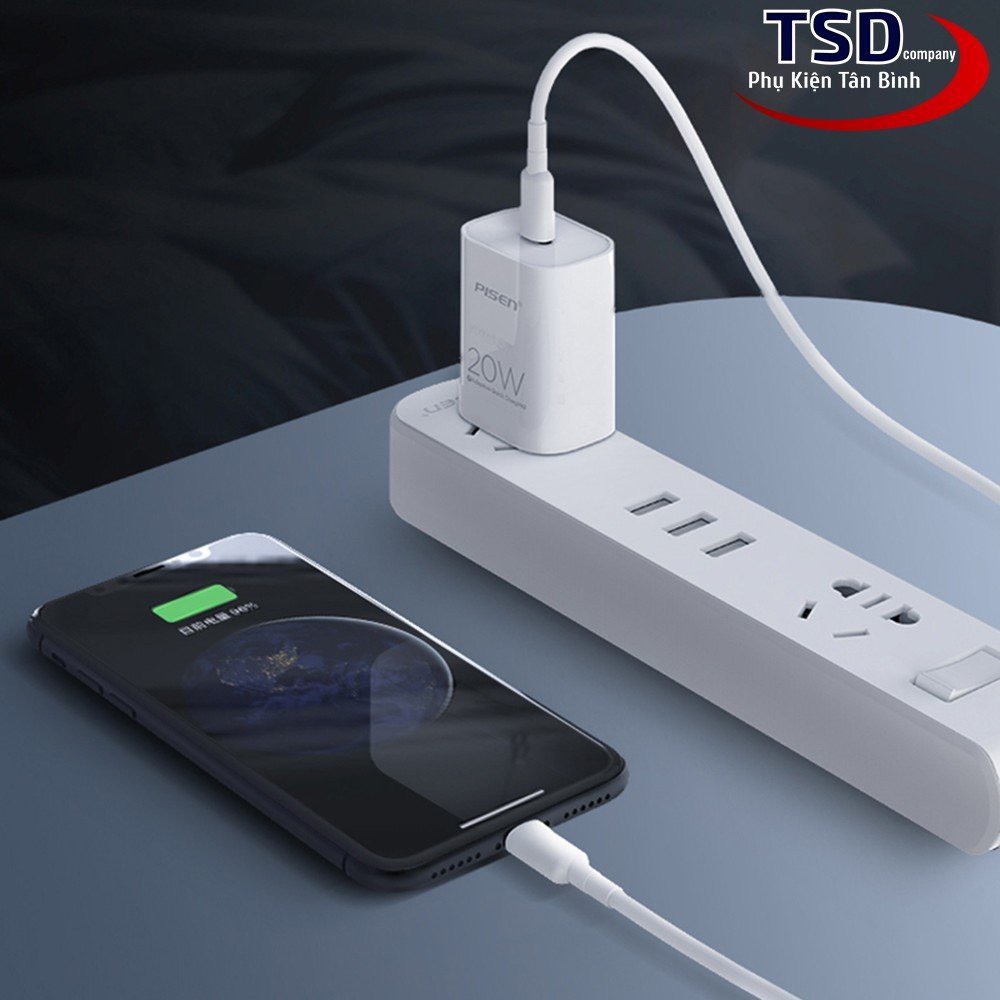 Củ Sạc Nhanh Pisen PD 20W Chính Hãng ( PD 3.0, Quick Charge 4.0 )