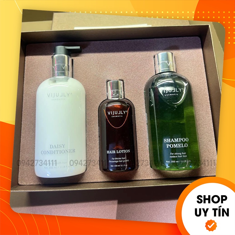 [Chính hãng] Combo dưỡng tóc - kích mọc tóc Vijully (Dầu gội + Dầu xả dừa + Tinh dầu bưởi) Vi Jully Cosmetics