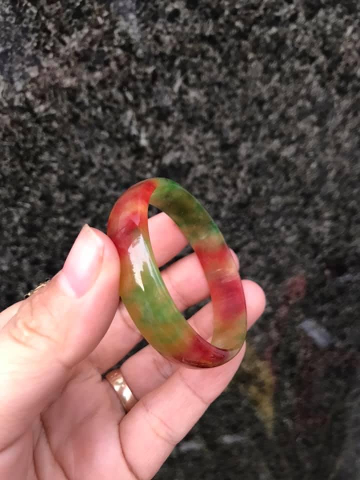 [HCM]VÒNG TAY CẨM THẠCH TỨ QUÝ BẢN LIỀN - MẪU BẢN MỎNG- CÓ NI TỪ 49 - 53