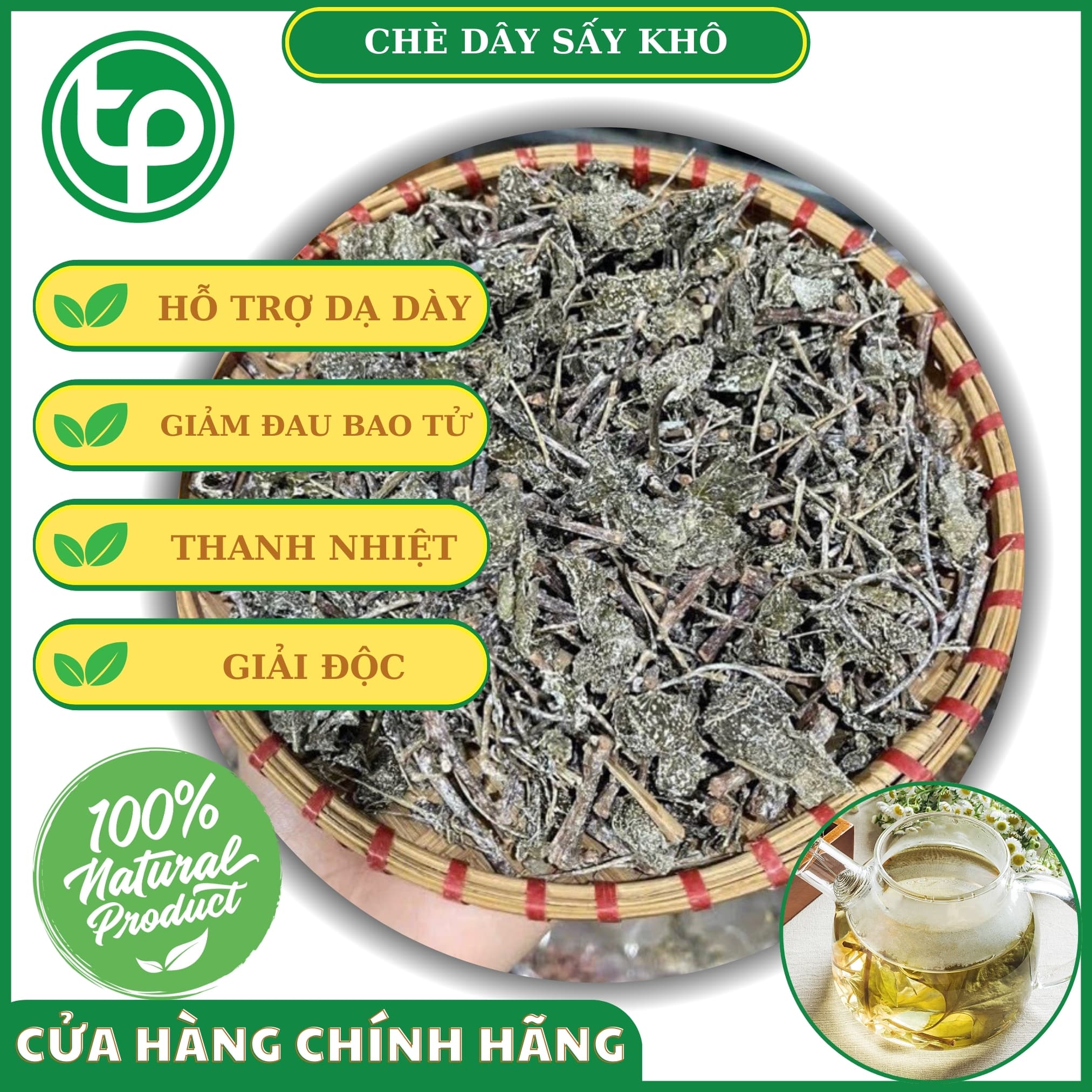 Chè dây trị dạ dày 500g - Thảo Dược Tấn Phát - Hàng sạch khô cao cấp