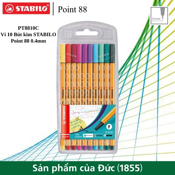 Bộ 10 Bút kim STABILO Point 88 0.4mm