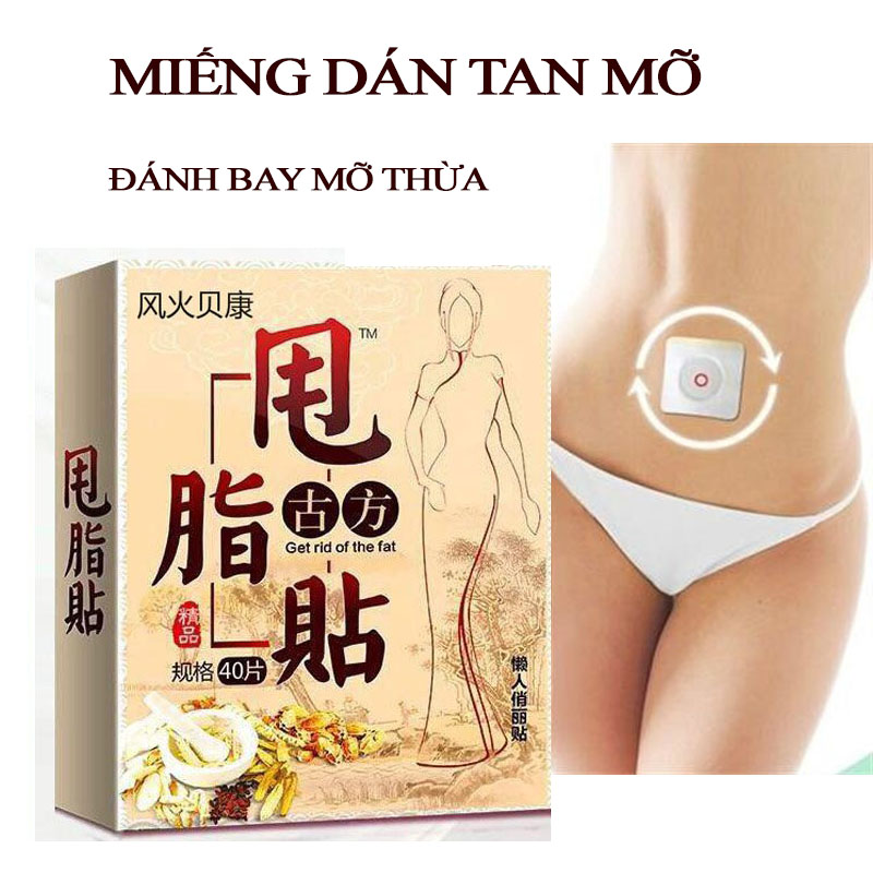 Hộp 40 Miếng Dán Rốn Tan Mỡ Bụng Đông Y